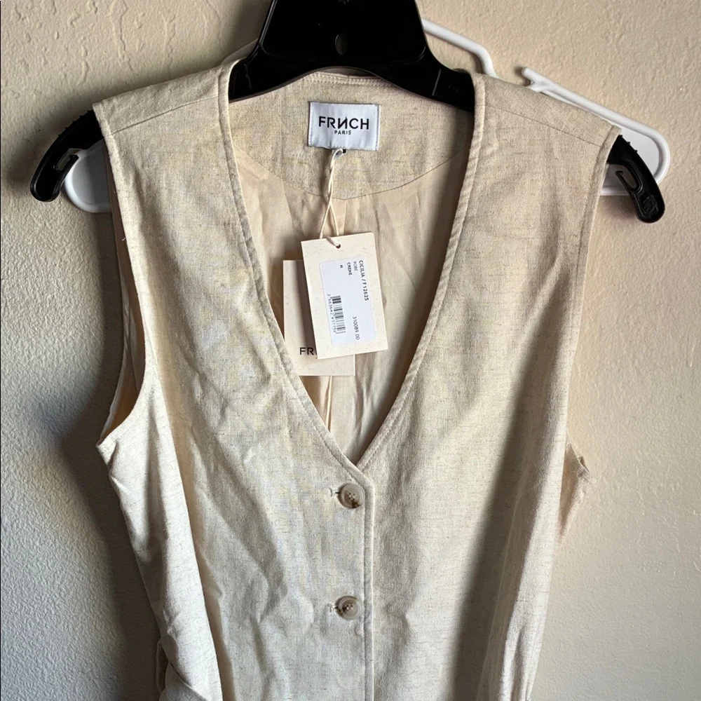 Vince Beige Button-Down Mini Dress - Picture 3 of 8